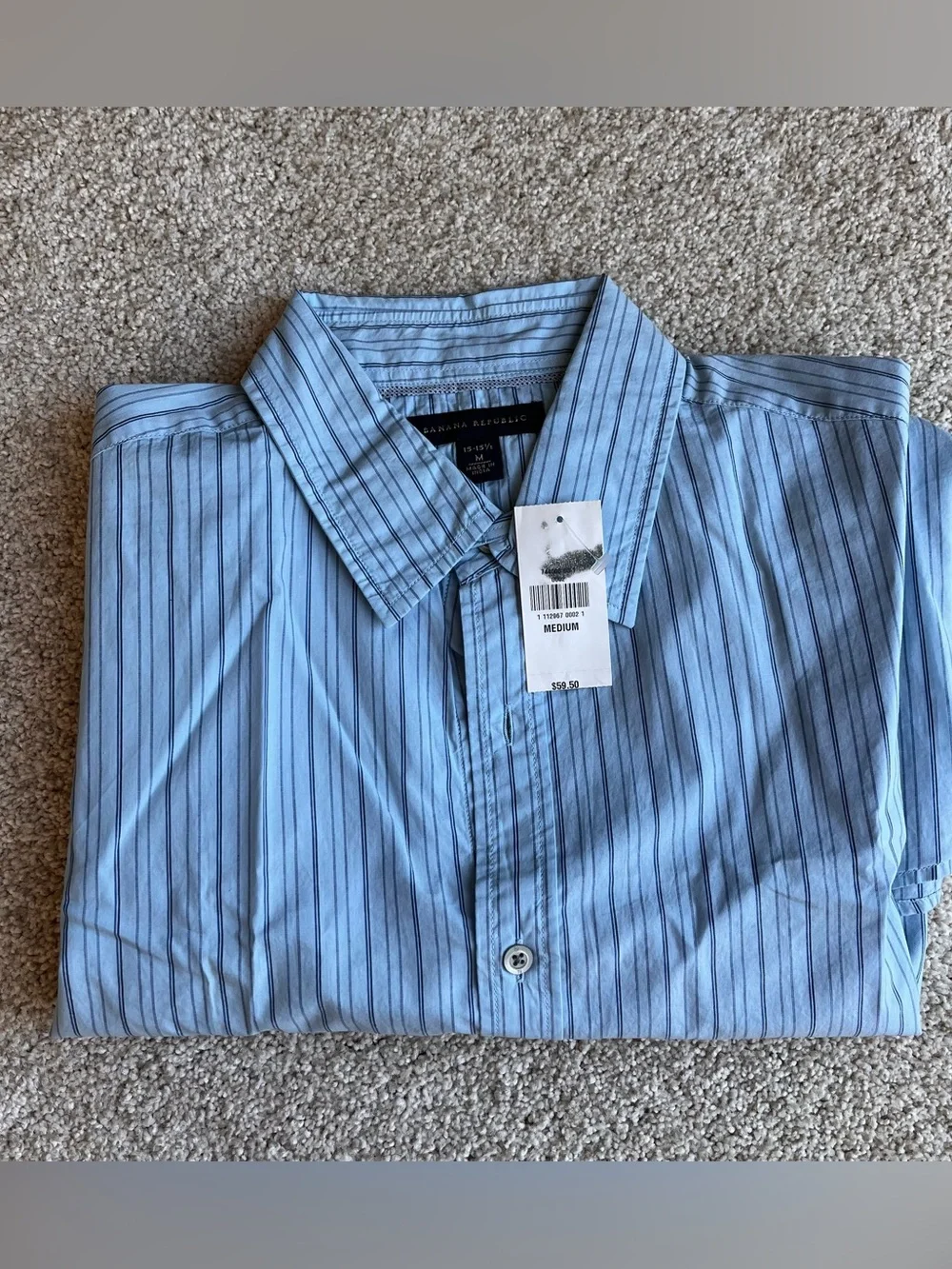 Banana Republic Men's Striped Long Sleeve Button-Down Shirt Medium
